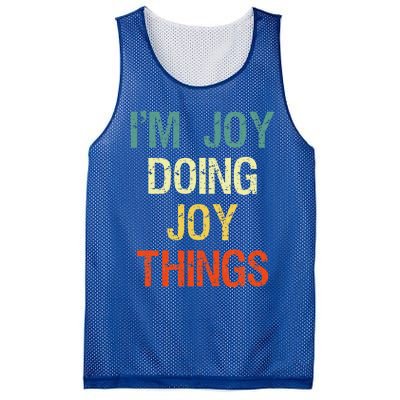 I'M Joy Doing Joy Things Personalized First Name Gift Mesh Reversible Basketball Jersey Tank