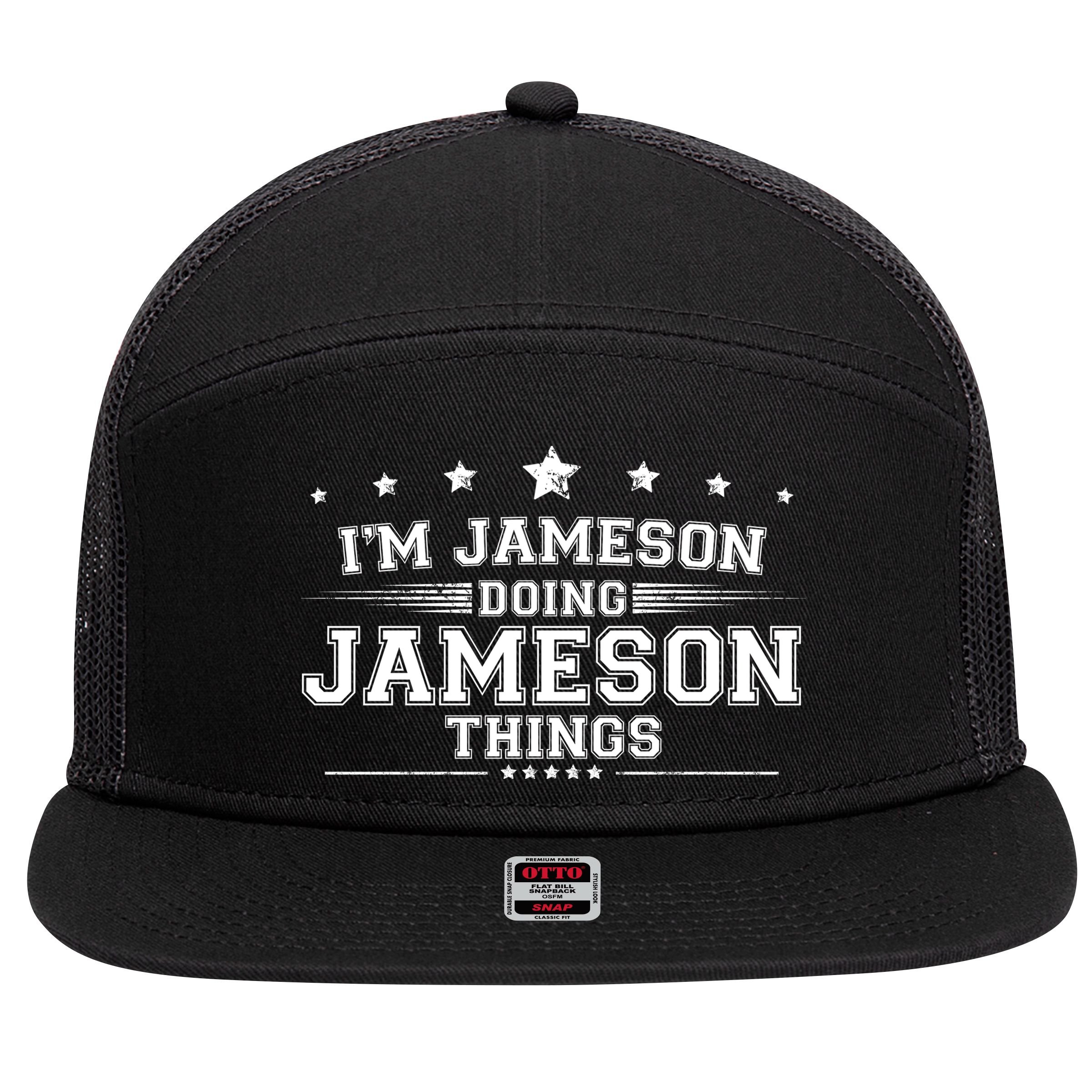 Im Jameson Doing Jameson Things 7 Panel Mesh Trucker Snapback Hat