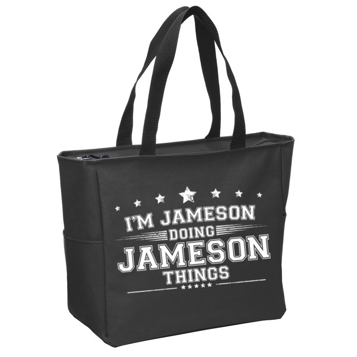 Im Jameson Doing Jameson Things Zip Tote Bag