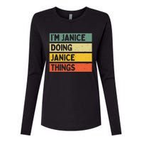 IM Janice Doing Janice Things Funny Personalized Quote Womens Cotton Relaxed Long Sleeve T-Shirt