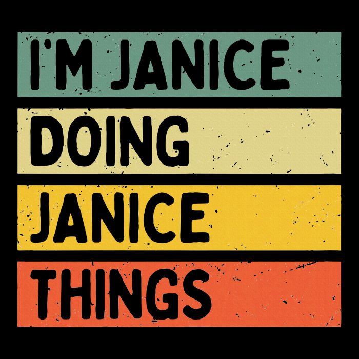 IM Janice Doing Janice Things Funny Personalized Quote Cooling Performance Crew T-Shirt