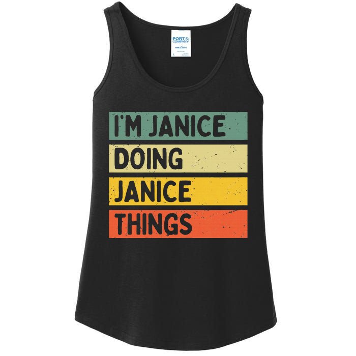 IM Janice Doing Janice Things Funny Personalized Quote Ladies Essential Tank