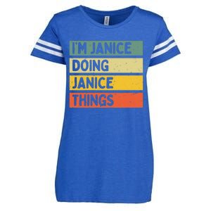 IM Janice Doing Janice Things Funny Personalized Quote Enza Ladies Jersey Football T-Shirt