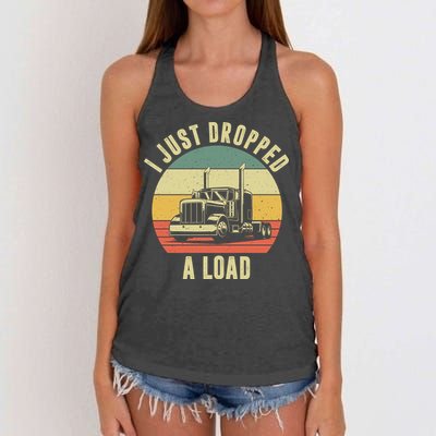 I Just Dropped A Load Truck Driver Women's Knotted Racerback Tank