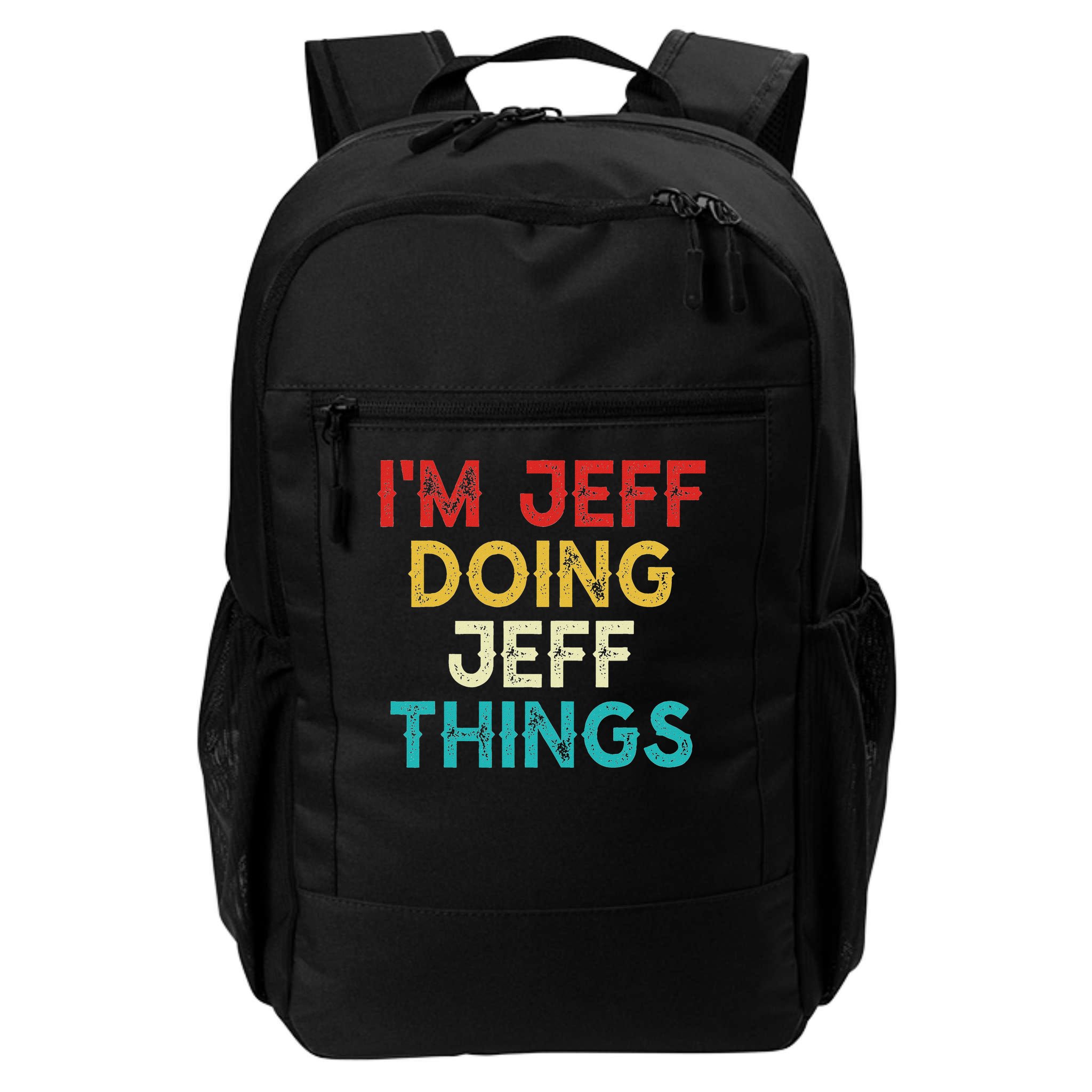 I'm Jeff Doing Jeff Things Funny Christmas Vintage Backpack