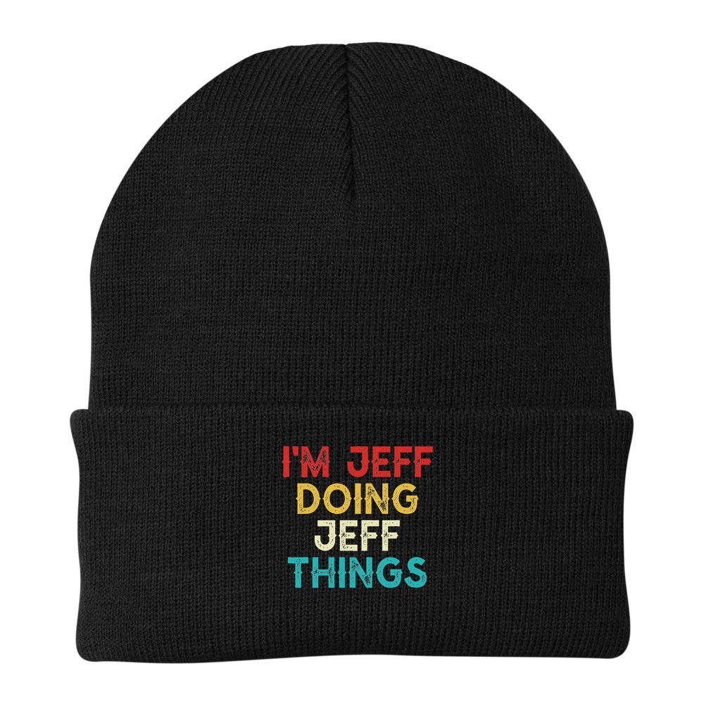 I'm Jeff Doing Jeff Things Funny Christmas Vintage Beanie