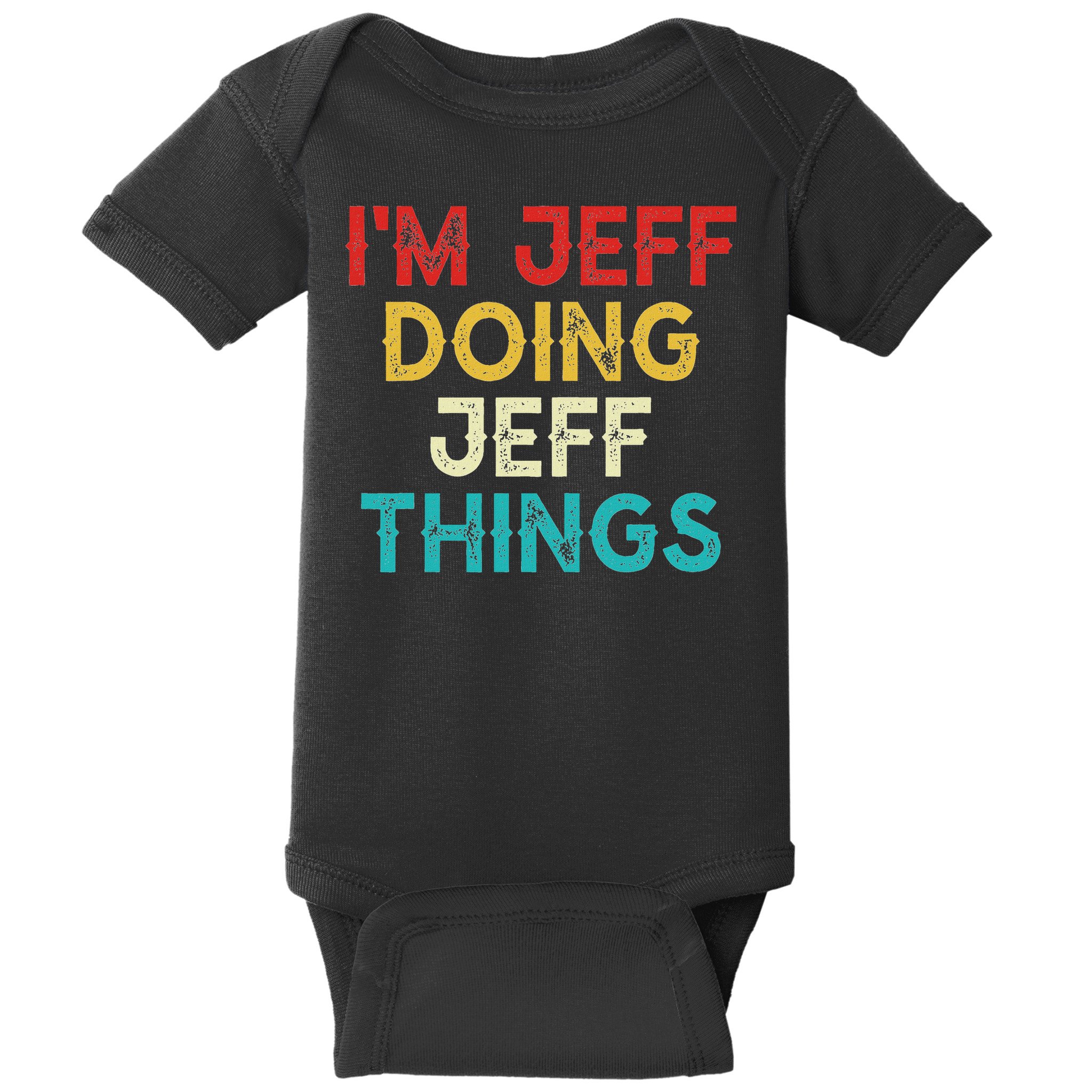 I'm Jeff Doing Jeff Things Funny Christmas Vintage Baby Bodysuit