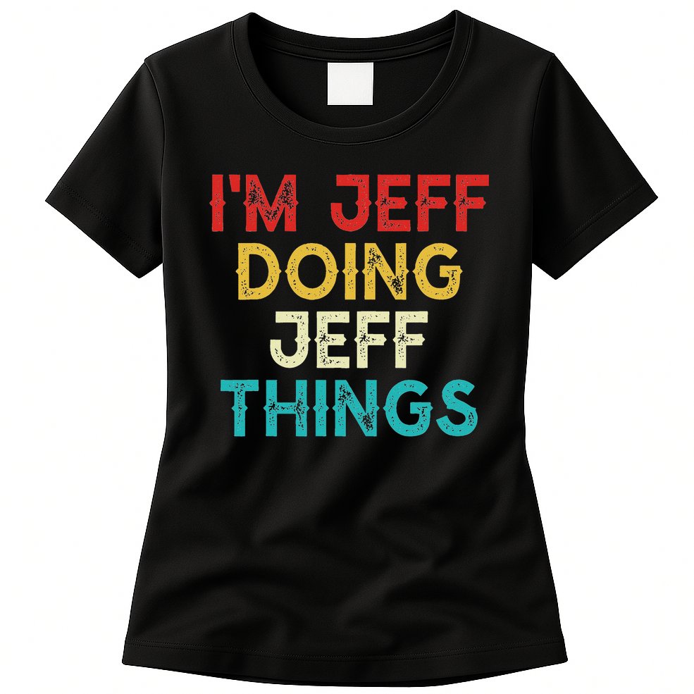 I'm Jeff Doing Jeff Things Funny Christmas Vintage Womens T-Shirt
