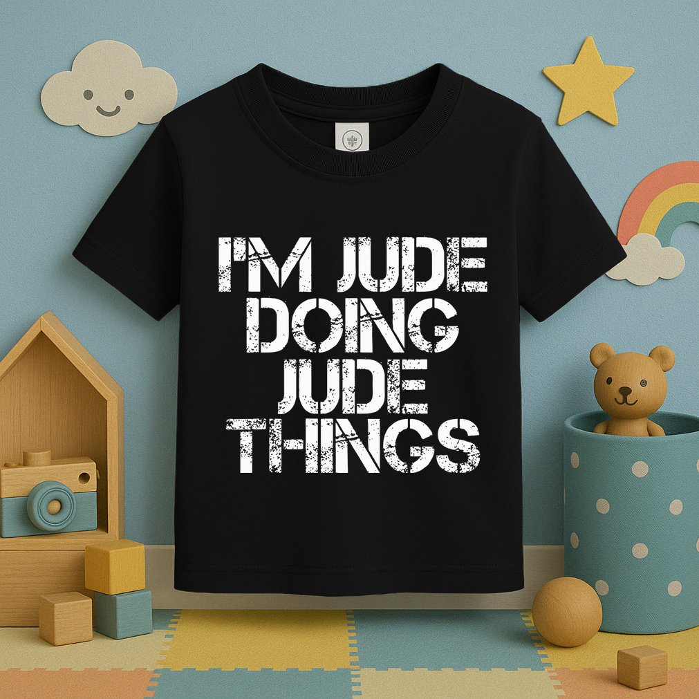 IM Jude Doing Jude Things Funny Birthday Name Gift Idea Toddler T-Shirt