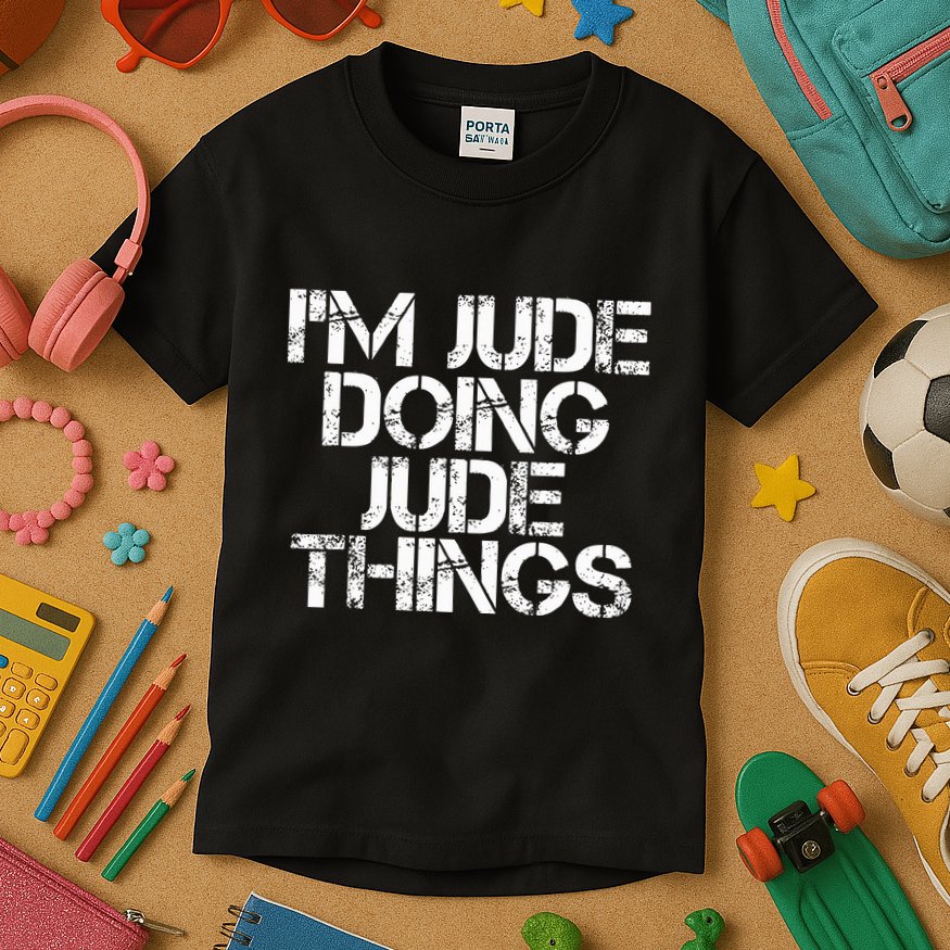 IM Jude Doing Jude Things Funny Birthday Name Gift Idea Kids T-Shirt