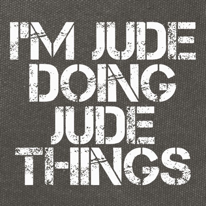 IM Jude Doing Jude Things Funny Birthday Name Gift Idea Cotton Canvas Backpack