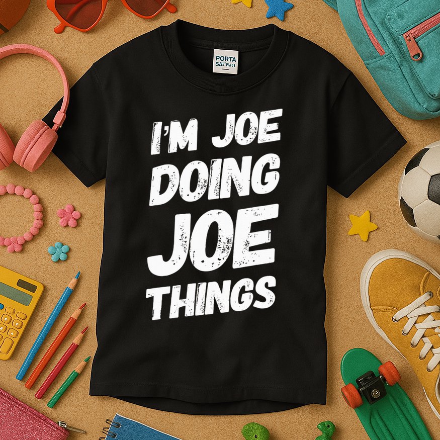 IM Joe Doing Joe Things Personalized Name Joe Gifts Idea Kids T-Shirt