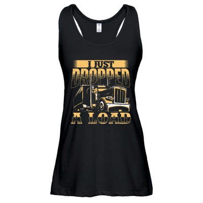 I Just Dropped A Load Trucker Semi Truck Driver Trucking Ladies Essential Flowy Tank