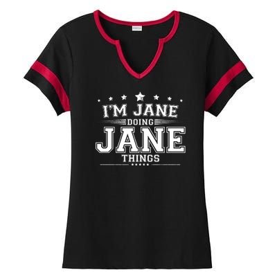 Im Jane Doing Jane Things Ladies Halftime Notch Neck Tee