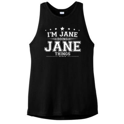 Im Jane Doing Jane Things Ladies PosiCharge Tri-Blend Wicking Tank