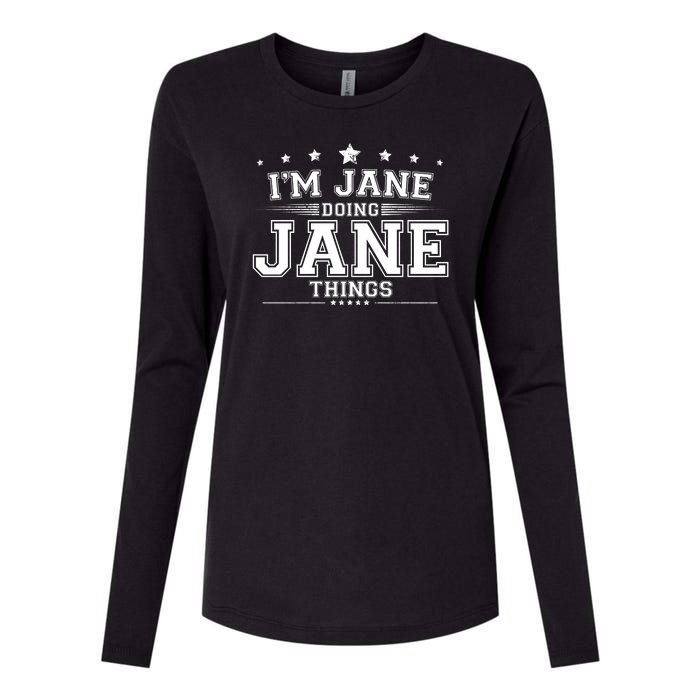 Im Jane Doing Jane Things Womens Cotton Relaxed Long Sleeve T-Shirt