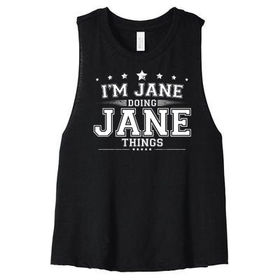 Im Jane Doing Jane Things Women's Racerback Cropped Tank