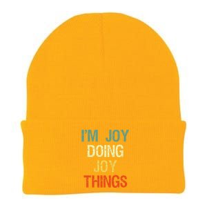 I'M Joy Doing Joy Things Personalized First Name Gift Knit Cap Winter Beanie