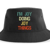 I'M Joy Doing Joy Things Personalized First Name Gift Sustainable Bucket Hat