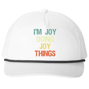 I'M Joy Doing Joy Things Personalized First Name Gift Snapback Five-Panel Rope Hat