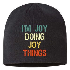 I'M Joy Doing Joy Things Personalized First Name Gift Sustainable Beanie