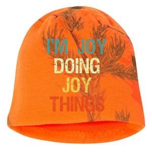 I'M Joy Doing Joy Things Personalized First Name Gift Kati - Camo Knit Beanie