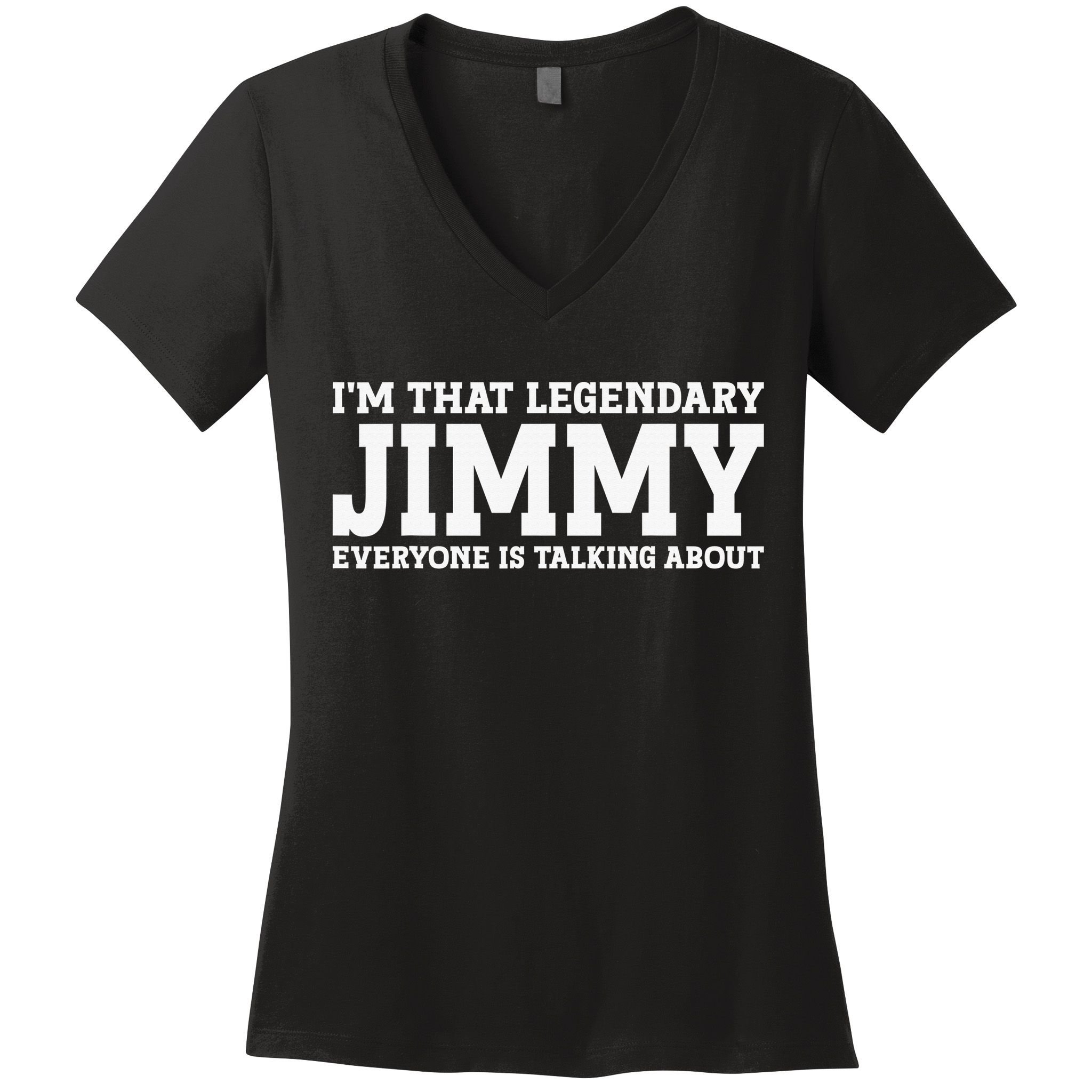 I'm Jimmy Doing Jimmy Things Funny Personalized Name Women's V-Neck T-Shirt