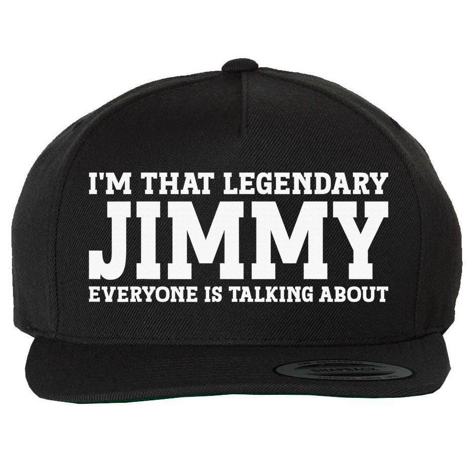 I'm Jimmy Doing Jimmy Things Funny Personalized Name Wool Snapback Cap