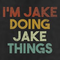 IM Jake Doing Jake Things Funny First Name Jake 7 Panel Mesh Trucker Snapback Hat