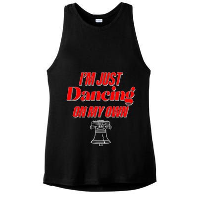 I'm Just Dancing On My Own Philadelphia Baseball Fan Ladies PosiCharge Tri-Blend Wicking Tank