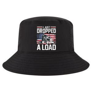 I Just Dropped A Load Funny Trucker American Flag Cool Comfort Performance Bucket Hat