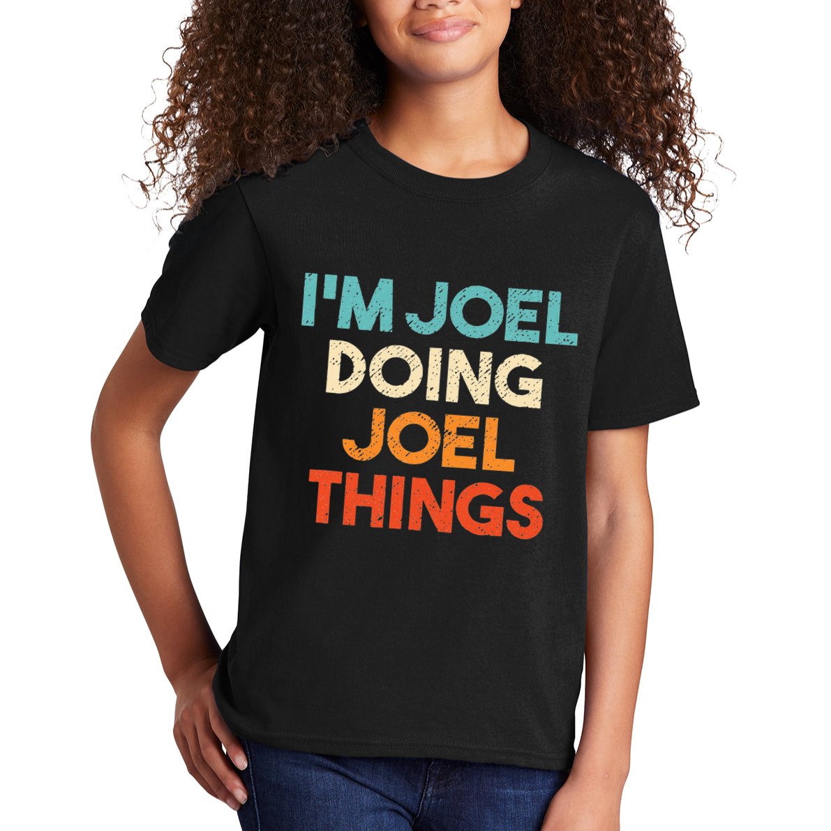 I'm Joel Doing Joel Things Funny First Name Joel Kids T-Shirt