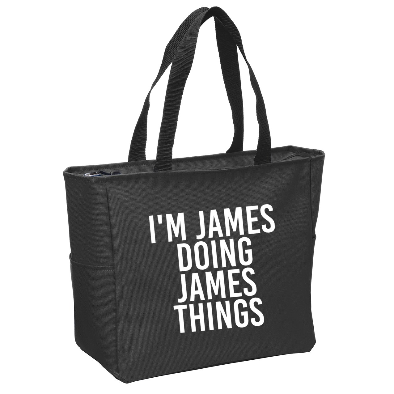 IM James Doing James Things Funny Christmas Gift Idea Zip Tote Bag