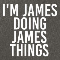IM James Doing James Things Funny Christmas Gift Idea Cotton Canvas Backpack