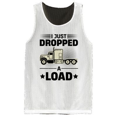 I Just Dropped A Load Trucker Funny Mesh Reversible Basketball Jersey Tank