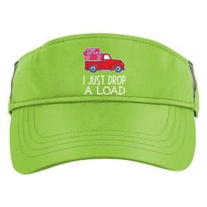 I Just Drop A Load Of Hearts Valentines Day Truck Gift Adult Drive Performance Visor