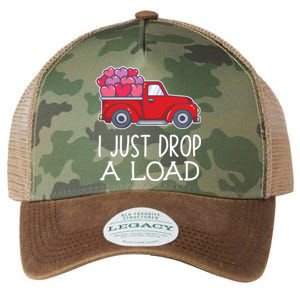 I Just Drop A Load Of Hearts Valentines Day Truck Gift Legacy Tie Dye Trucker Hat