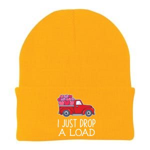 I Just Drop A Load Of Hearts Valentines Day Truck Gift Knit Cap Winter Beanie