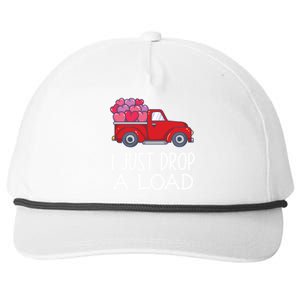 I Just Drop A Load Of Hearts Valentines Day Truck Gift Snapback Five-Panel Rope Hat