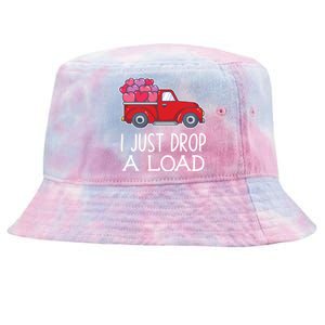 I Just Drop A Load Of Hearts Valentines Day Truck Gift Tie-Dyed Bucket Hat