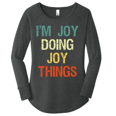 IM Joy Doing Joy Things Personalized First Name Gift Women's Perfect Tri Tunic Long Sleeve Shirt