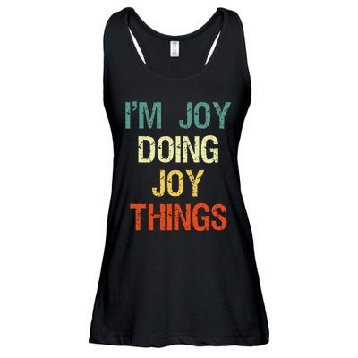 IM Joy Doing Joy Things Personalized First Name Gift Ladies Essential Flowy Tank