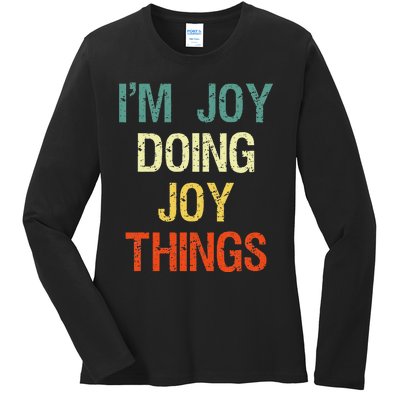 IM Joy Doing Joy Things Personalized First Name Gift Ladies Long Sleeve Shirt