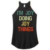 IM Joy Doing Joy Things Personalized First Name Gift Women's Perfect Tri Rocker Tank