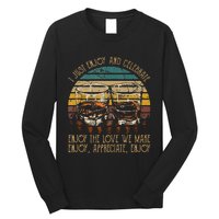 I Just Enjoy & Celebrate Enjoy Quotes Music Whiskey Glasses Long Sleeve Shirt