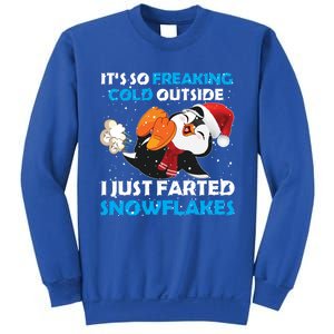 I Just Farted Snowflakes Funny Penguin Lover Christmas Cool Gift Sweatshirt