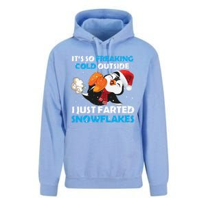 I Just Farted Snowflakes Funny Penguin Lover Christmas Cool Gift Unisex Surf Hoodie