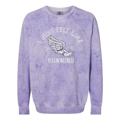 I Just Felt Like Running 1976 Logo Colorblast Crewneck Sweatshirt