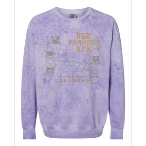 I Just Felt Like Running Quote Colorblast Crewneck Sweatshirt