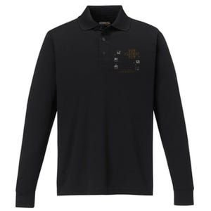 I Just Felt Like Running Quote Performance Long Sleeve Polo